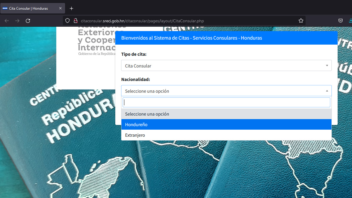 3.- Steps to make a Consular Appointment Honduras USA, Spain and Mexico