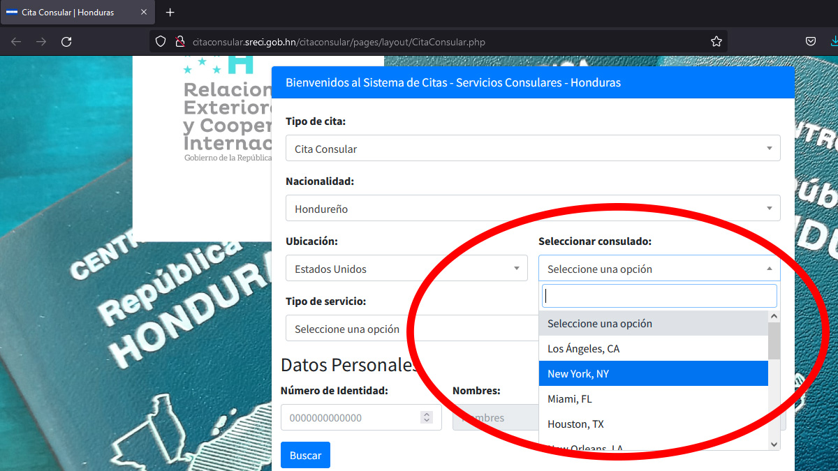 5.- Pasos para realizar una Cita Consular Honduras EEUU, España y México