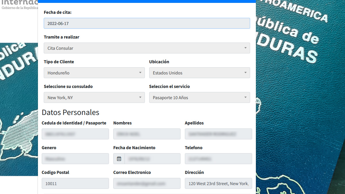 9.- Pasos para realizar una Cita Consular Honduras EEUU, España y México