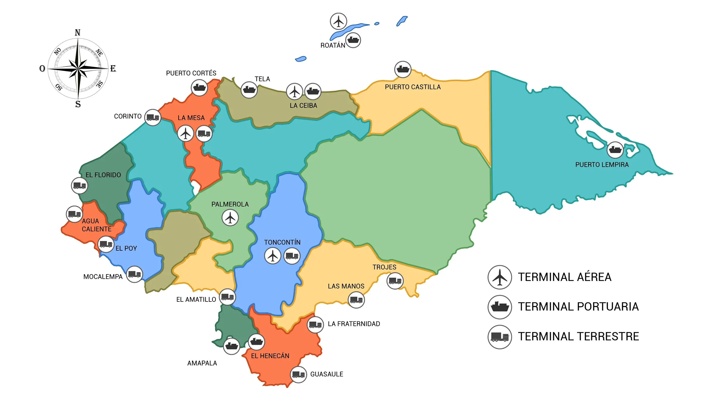 Honduran Customs Map