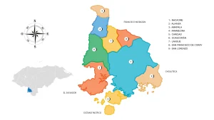 Mapa del Departamento de Valle